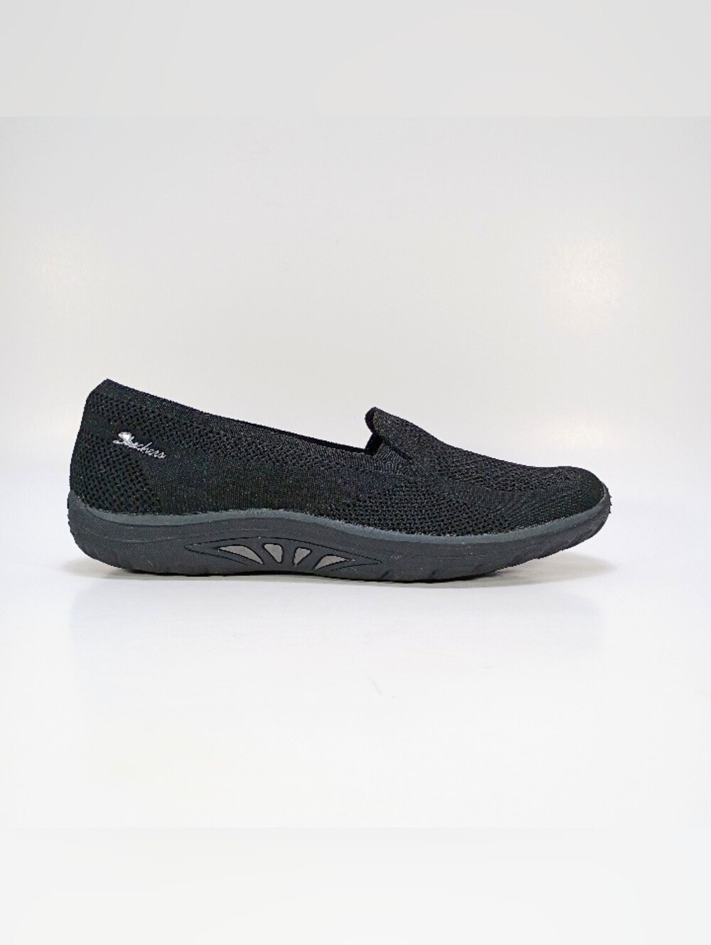 Skechers Reggae Fest Willows Vibe Womens 9 Relaxed Fit Black Slip On Flats